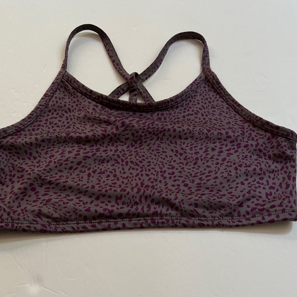 Zella Girl’s Purple Leopard Print Sports Bra